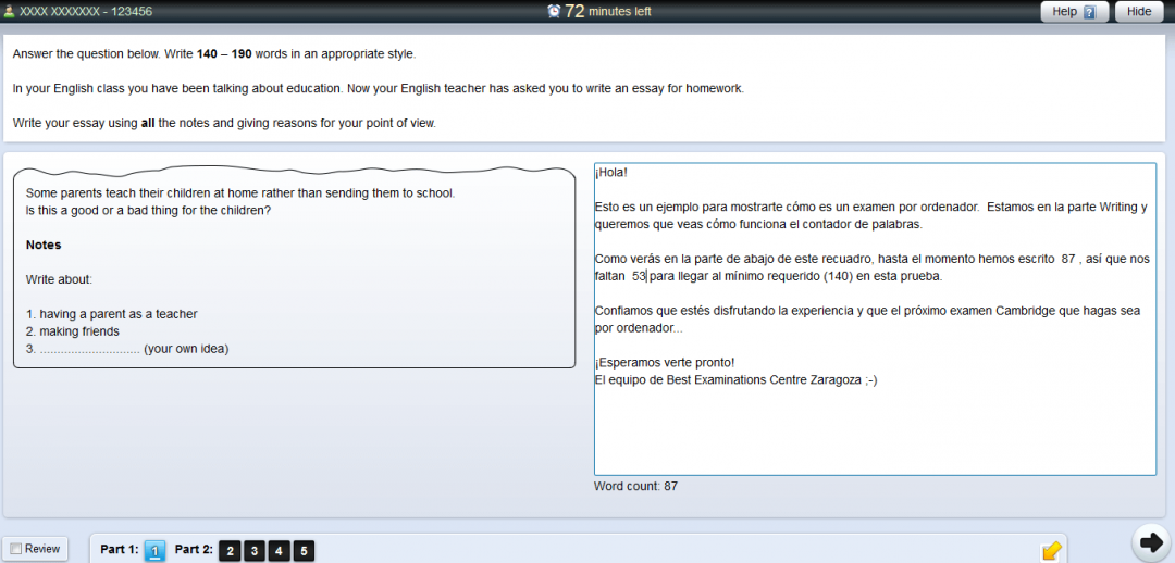 Exámenes Cambridge por ordenador o en papel