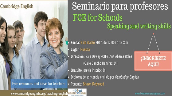 Seminario para profesores: “CAMBRIDGE ENGLISH: FIRST for Schools – Writing and Speaking”